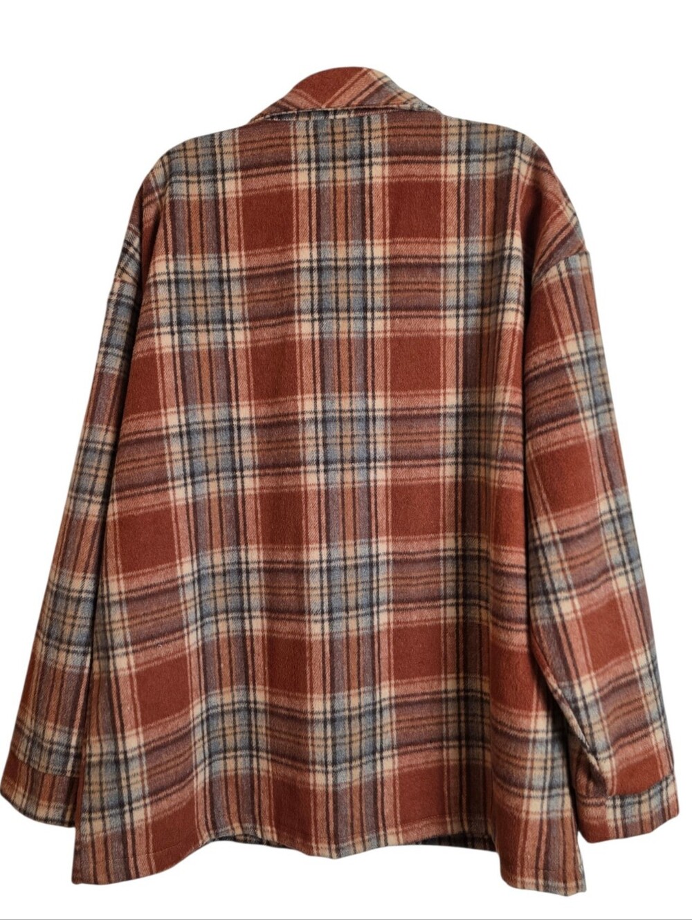 Altard State Plaid Shacket Jacket Women’s Large Rust Orange Cottageco - Picture 4 of 16